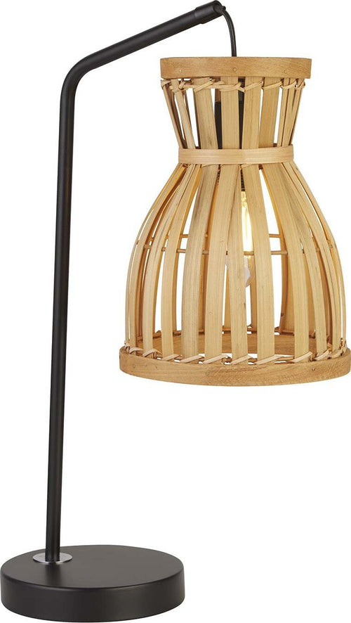 Lampada-Da-Scrivania-Contemporanea-Málaga-Acciaio-Nero-Legno-Marrone-1-Luce-E14