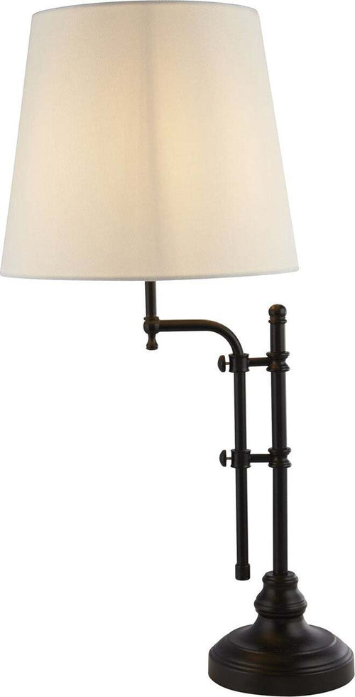 Lampada-Da-Scrivania-Contemporanea-Monaco-Acciaio-Nero-Marrone-1-Luce-E27