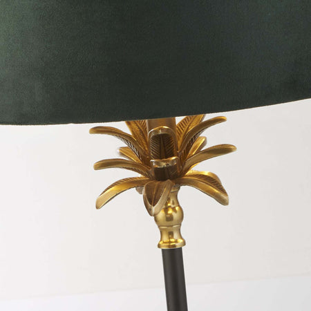 Lampada-Da-Scrivania-Contemporanea-Palma-Ottone-Nero-Velluto-Verde-1-Luce-E27