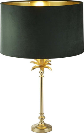 Lampada-Da-Scrivania-Contemporanea-Palma-Ottone-Velluto-Verde-1-Luce-E27