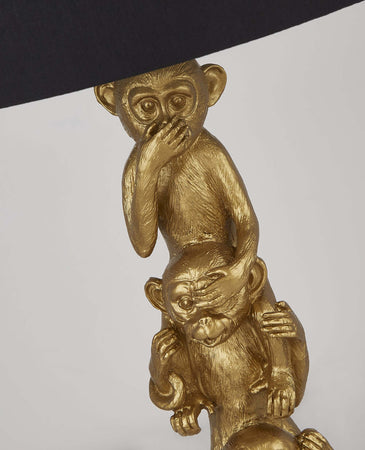 Lampada-Da-Scrivania-Contemporanea-Scimmia-Policarbonato-Oro-Nero-1-Luce-E27
