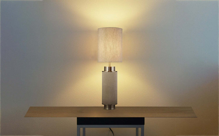 Lampada-Da-Scrivania-Flask-Acciaio-Cromo-Tessuto-Marrone-1-Luce-E27