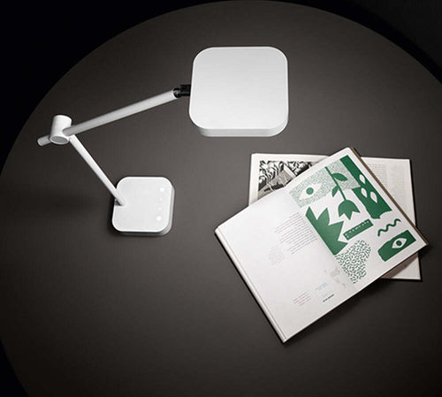 Lampada-Da-Scrivania-In-Metallo-Moderna-Icon-Bianco-Led