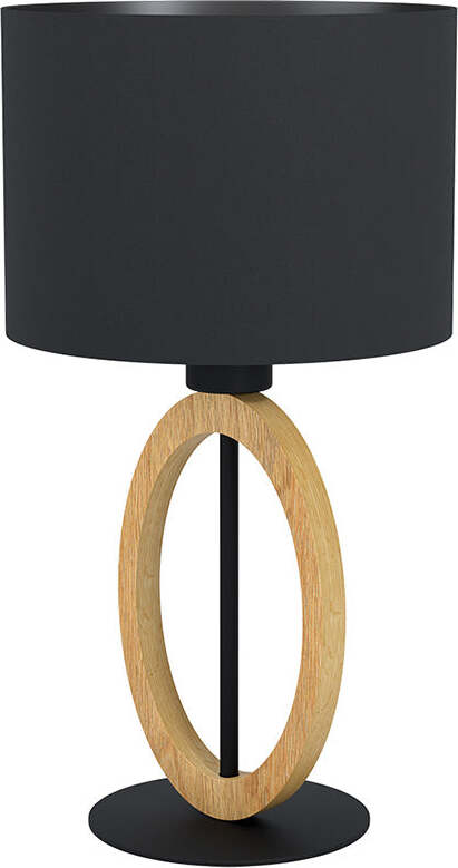 Lampada-Da-Scrivania-Industrial-Basildon-1-Luce-Metallo-Nero-E-Marrone-Diffusore