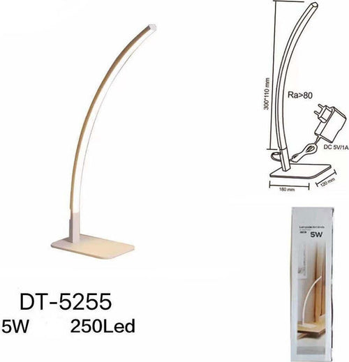 Lampada Da Scrivania Led 5 Watt Lineare Curvo Design Moderno Per Tavolo Dt-5255 Casa, arredamento e bricolage > Illuminazione da interno > Lampade da Tavolo Trade Shop italia - Napoli, Commerciovirtuoso.it