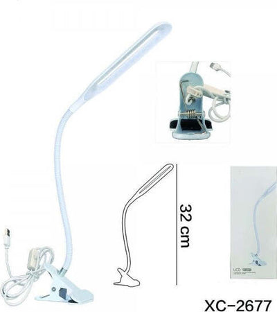 Lampada-Da-Scrivania-Luce-Led-Con-Morsetto-Pinza-Orientabile-Flessibile-Dt-2677