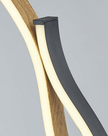 Lampada-Da-Scrivania-Moderno-Fioritura-Acciaio-Nero-Marrone-Led-11W-Cct
