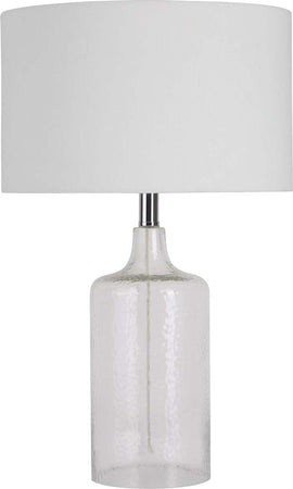 Lampada-Da-Scrivania-Nordico-Vetro-Trasparente-Tessuto-Bianco-1-Luce-E27