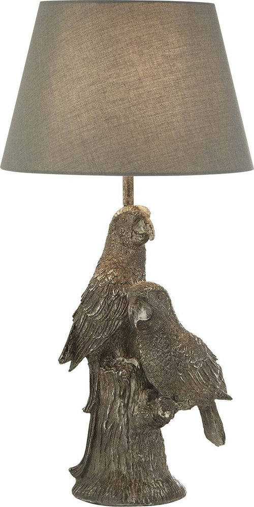 Lampada-Da-Scrivania-Parrot-Legno-Argento-Policarbonato-Grigio-1-Luce-E27