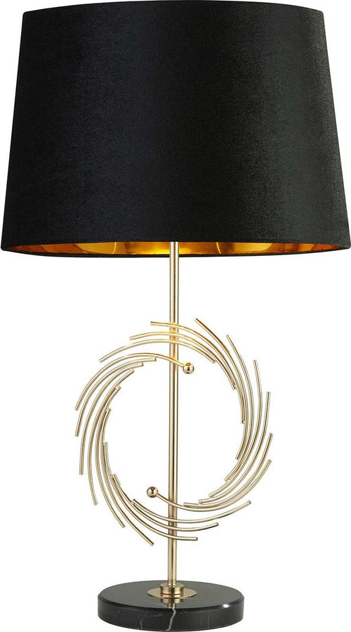 Lampada-Da-Scrivania-Romano-Marmo-Nero-Metallo-Oro-Tessuto-Nero-1-Luce-E27