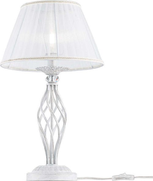 Lampada-Da-Scrivania-Ufficio-Shabby-Chic-Grace-Metallo-Bianco-Diffusore-Bianco