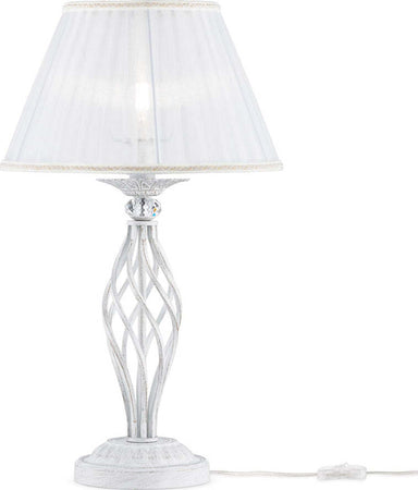 Lampada-Da-Scrivania-Ufficio-Shabby-Chic-Grace-Metallo-Bianco-Diffusore-Bianco