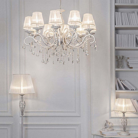 Lampada-Da-Scrivania-Ufficio-Shabby-Chic-Grace-Metallo-Bianco-Diffusore-Bianco