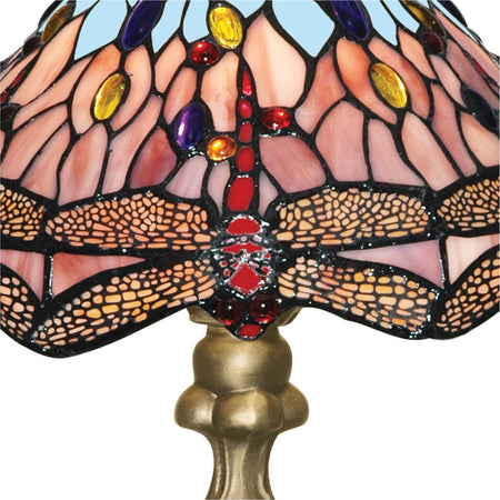 Lampada-Da-Scrivania-Ufficio-Tiffany-Libellula-Acciaio-Ottone-1-Luce-E27