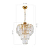 Lampada da soffitto a 3 luci Miranda MDL3831 vetro e oro