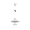 Lampada da soffitto Bulut ASZ0631 metallo bianco e corda iuta
