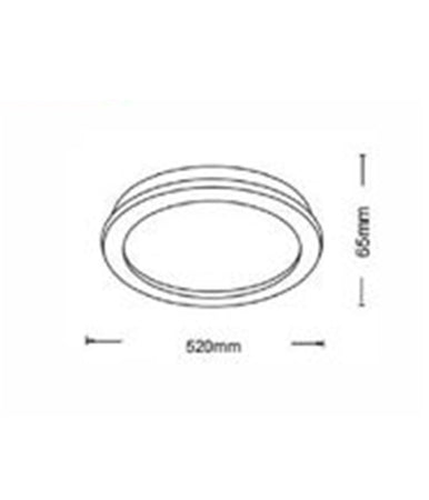 Lampada Da Soffitto Plafoniera Led 37 W Cct 3 Colorazioni Di Luce Bianco C56-b3c