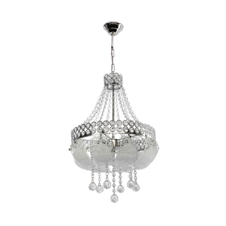 Lampada da soffitto Sare MDL3550 argento vetro decorato e pietre effetto cristallo