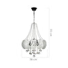 Lampada da soffitto Yon MDL3973 argento vetro decorato e pietre effetto cristallo