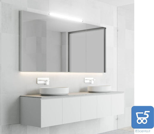 Lampada da Specchio Bagno a LED 40 cm 10W 1200lm Luce Bianca Neutra 4000K Impermeabile IP44 Applique 230V Classe II (Senza Interruttore)
