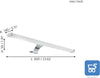 Lampada da Specchio Cromata Lunghezza 60 cm a LED Protezione Schizzi IP44 Luce Calda 1680 lumen - ESPOSTA NO CONFEZIONE