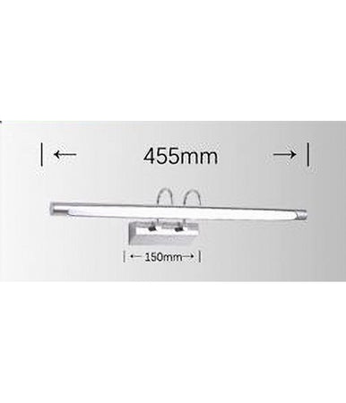 Lampada Da Specchio Led 12w 3 Modalità Di Luce Fredda Calda Naturale Ip40 F03-3c