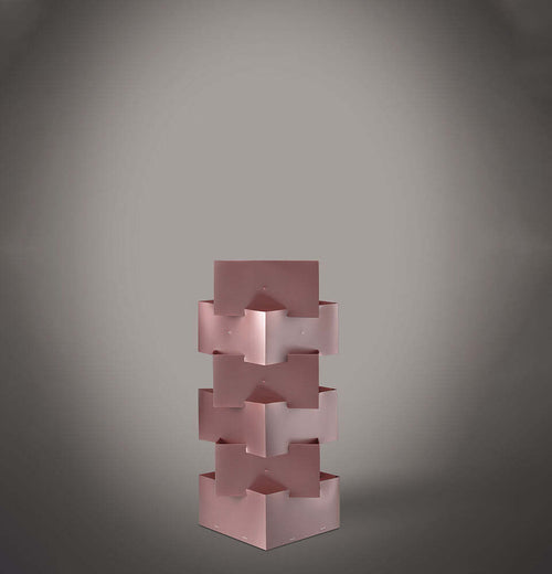 Lampada-Da-Tavolo-1-Luce-Building-In-Polilux-Rosa-Metallico-H36-Made-In-Italy