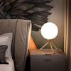 Lampada-Da-Tavolo-1-Sfera-In-Vetro-Lume-Supporto-Treppiedi-Abat-Jour-Bronzo-D35-Universo