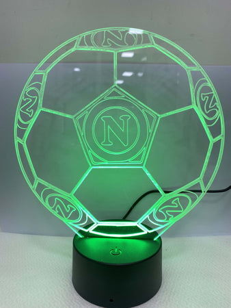 Lampada Da Tavolo A Batterie Usb Pallone Calcio Con Stemma Logo Napoli Calcio Illuminazione/Illuminazione per interni/Lampade/Lampade da tavolo e abat-jour Trade Shop italia - Napoli, Commerciovirtuoso.it