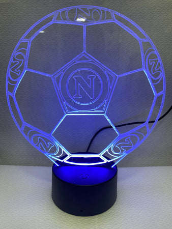Lampada Da Tavolo A Batterie Usb Pallone Calcio Con Stemma Logo Napoli Calcio Illuminazione/Illuminazione per interni/Lampade/Lampade da tavolo e abat-jour Trade Shop italia - Napoli, Commerciovirtuoso.it