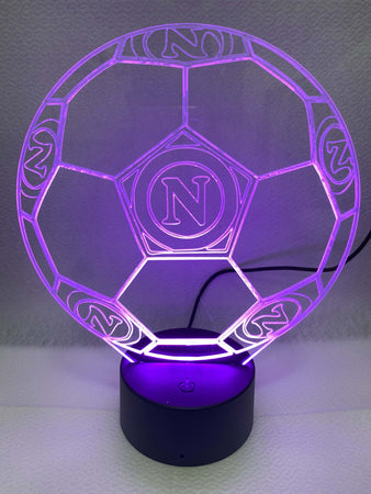 Lampada Da Tavolo A Batterie Usb Pallone Calcio Con Stemma Logo Napoli Calcio Illuminazione/Illuminazione per interni/Lampade/Lampade da tavolo e abat-jour Trade Shop italia - Napoli, Commerciovirtuoso.it