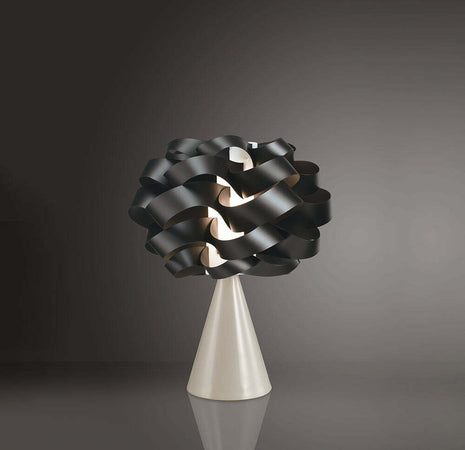 Lampada-Da-Tavolo-A-Cono-1-Luce-Cloud-In-Polilux-Nero-Made-In-Italy