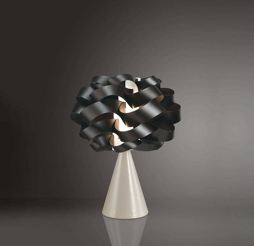 Lampada-Da-Tavolo-A-Cono-1-Luce-Cloud-In-Polilux-Nero-Made-In-Italy
