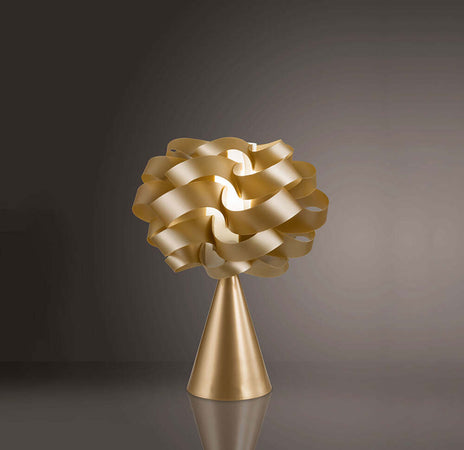 Lampada-Da-Tavolo-A-Cono-1-Luce-Cloud-In-Polilux-Oro-Made-In-Italy