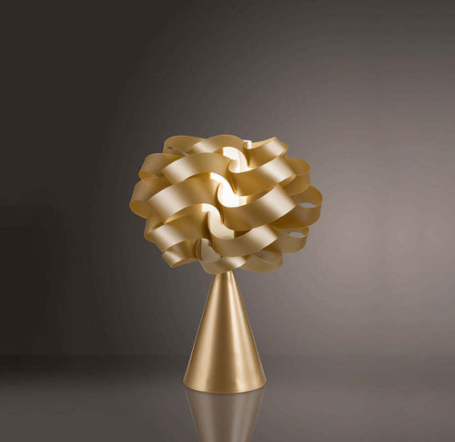 Lampada-Da-Tavolo-A-Cono-1-Luce-Cloud-In-Polilux-Oro-Made-In-Italy