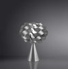 Lampada-Da-Tavolo-A-Cono-1-Luce-Cloud-In-Polilux-Silver-Made-In-Italy