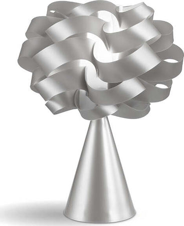 Lampada-Da-Tavolo-A-Cono-1-Luce-Cloud-In-Polilux-Silver-Made-In-Italy