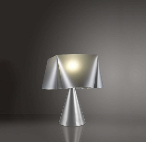 Lampada-Da-Tavolo-A-Cono-1-Luce-Wanda-In-Polilux-Silver-D30-Made-In-Italy