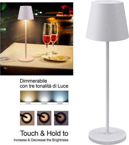 Lampada Da Tavolo A Led Con Batteria Ricaricabile Touch Dimmerabile 3 Colori Bar Illuminazione/Illuminazione per interni/Lampade/Lampade da tavolo e abat-jour Trade Shop italia - Napoli, Commerciovirtuoso.it