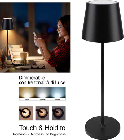 Lampada Da Tavolo A Led Con Batteria Ricaricabile Touch Dimmerabile 3 Colori Bar Illuminazione/Illuminazione per interni/Lampade/Lampade da tavolo e abat-jour Trade Shop italia - Napoli, Commerciovirtuoso.it