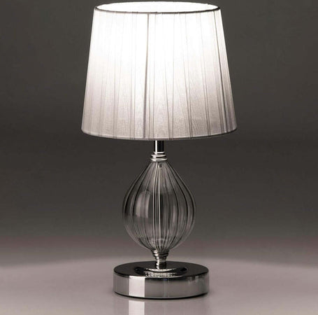 Lampada-da-Tavolo-Araba-Lume-Comodino-Argento-Abat-Jour-Paralume-Camera-Letto