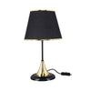 Lampada da tavolo Arden metallo e paralume tessuto nero ASZ1632