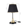 Lampada da tavolo Arden metallo e paralume tessuto nero ASZ1632