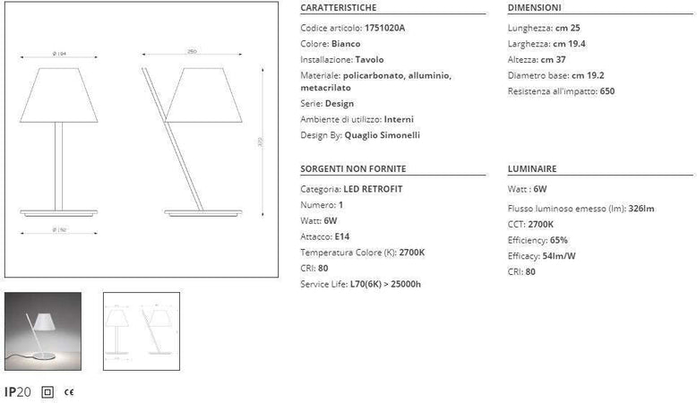 Artemide La Petite Lampada da Tavolo