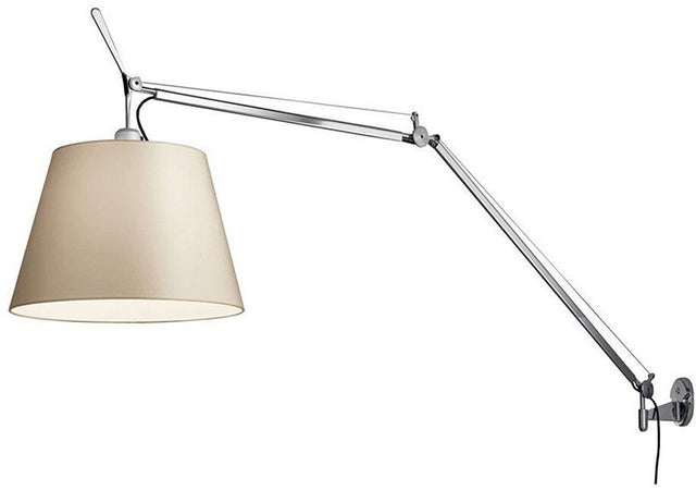 Artemide Tolomeo Mega Alluminio e Pergamena Dimmer con morsetto Lampada da Tavolo