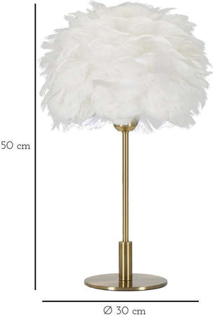 Lampada-Da-Tavolo-Ball-Feather-Cm-30X50