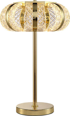 Lampada-Da-Tavolo-Classico-Retrò-Acrilico-Metallo-Oro-Lucido-Led-18W