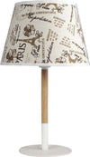 Lampada Da Tavolo Con Paralume Bianco In Tessuto Base Legno Lampada E27 Xc-7007 Illuminazione/Illuminazione per interni/Lampade/Lampade da tavolo e abat-jour Trade Shop italia - Napoli, Commerciovirtuoso.it