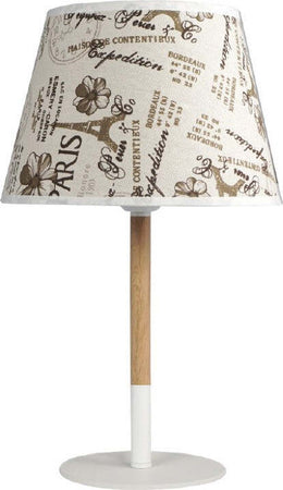 Lampada Da Tavolo Con Paralume Bianco In Tessuto Base Legno Lampada E27 Xc-7007 Illuminazione/Illuminazione per interni/Lampade/Lampade da tavolo e abat-jour Trade Shop italia - Napoli, Commerciovirtuoso.it