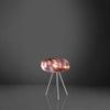 Lampada-Da-Tavolo-Con-Treppiede-1-Luce-Flat-Polilux-Rosa-Metallico-Made-In-Italy